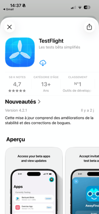 Installer la version beta de la nouvelle application 2