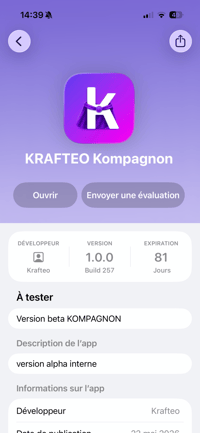 Installer la version beta de la nouvelle application 5