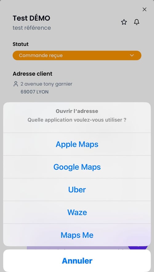 Application GPS - Téléphone